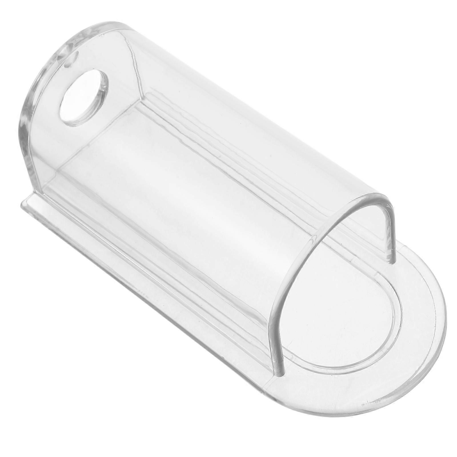 Single Toothbrush Holder Wall Mounted Adhesive Bathroom Use Transparent 1Pcs