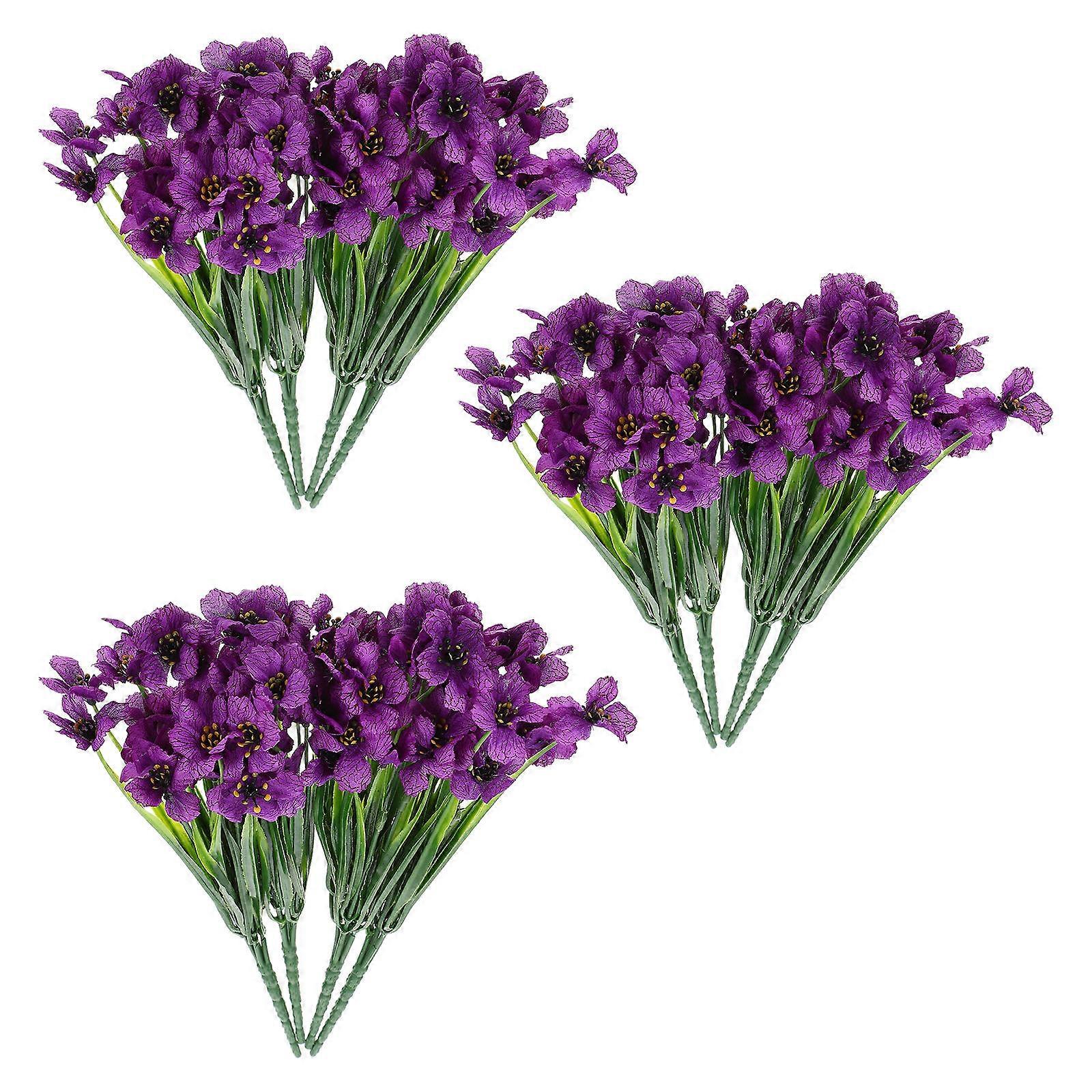 Artificial Plants Home Decor Imitation Plant Ornaments Natural Style Parties Plastic 12Pcs