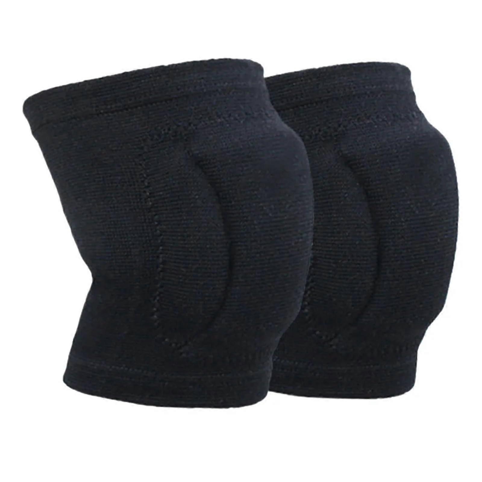 Sports Knee Pads 1 Pair Pads Breathable Press Outdoor Protection Knee Cap Volleyball Silicone Knitted Universal Knee Pads (L)