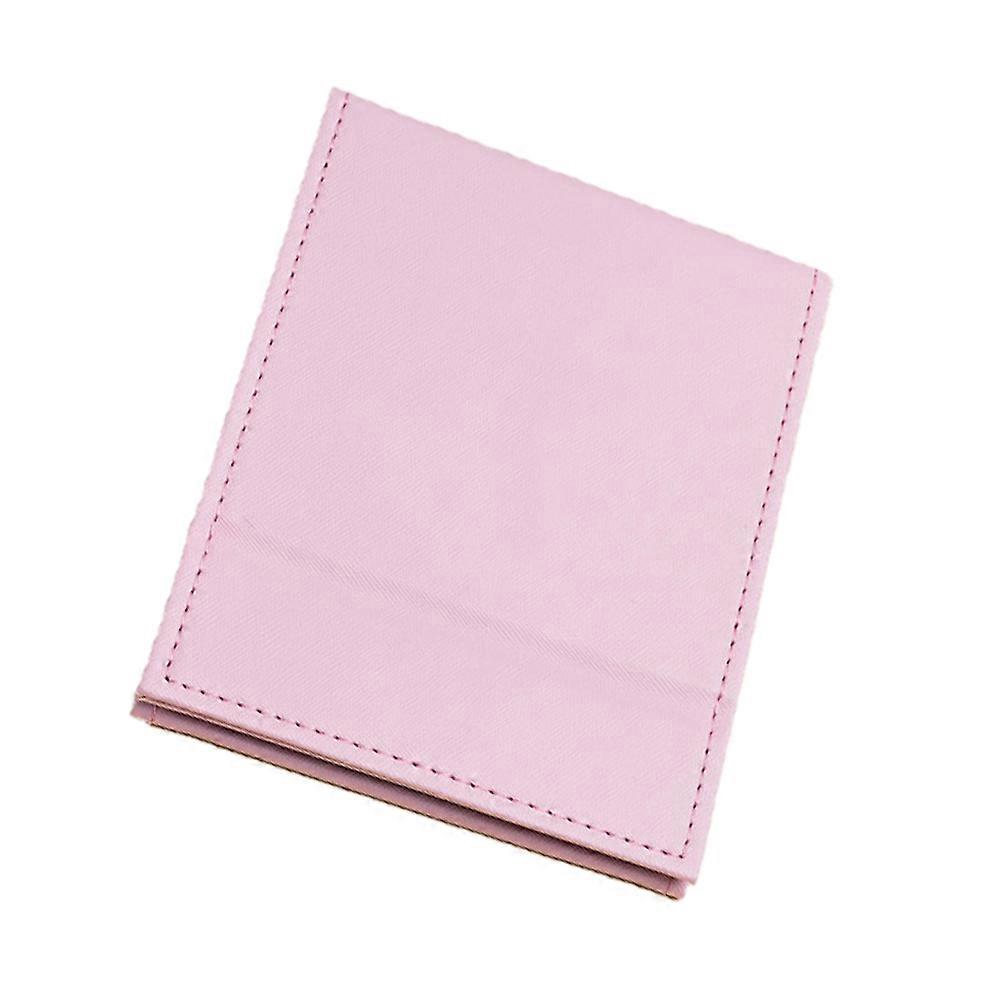 Compact Mirror Foldable Makeup Mirror Pink Rectangular High Definition Reflection For Home Use 1Set