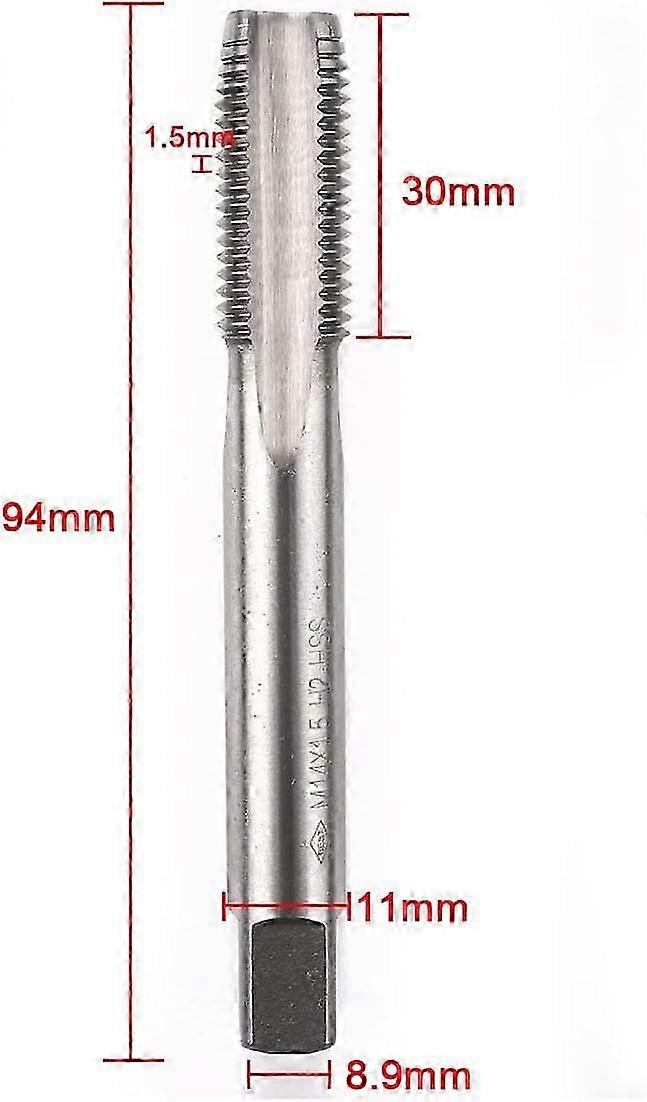 M14 Straight Hand Thread Drills, Metric HSS Threading Taps (M14x1.5mm)