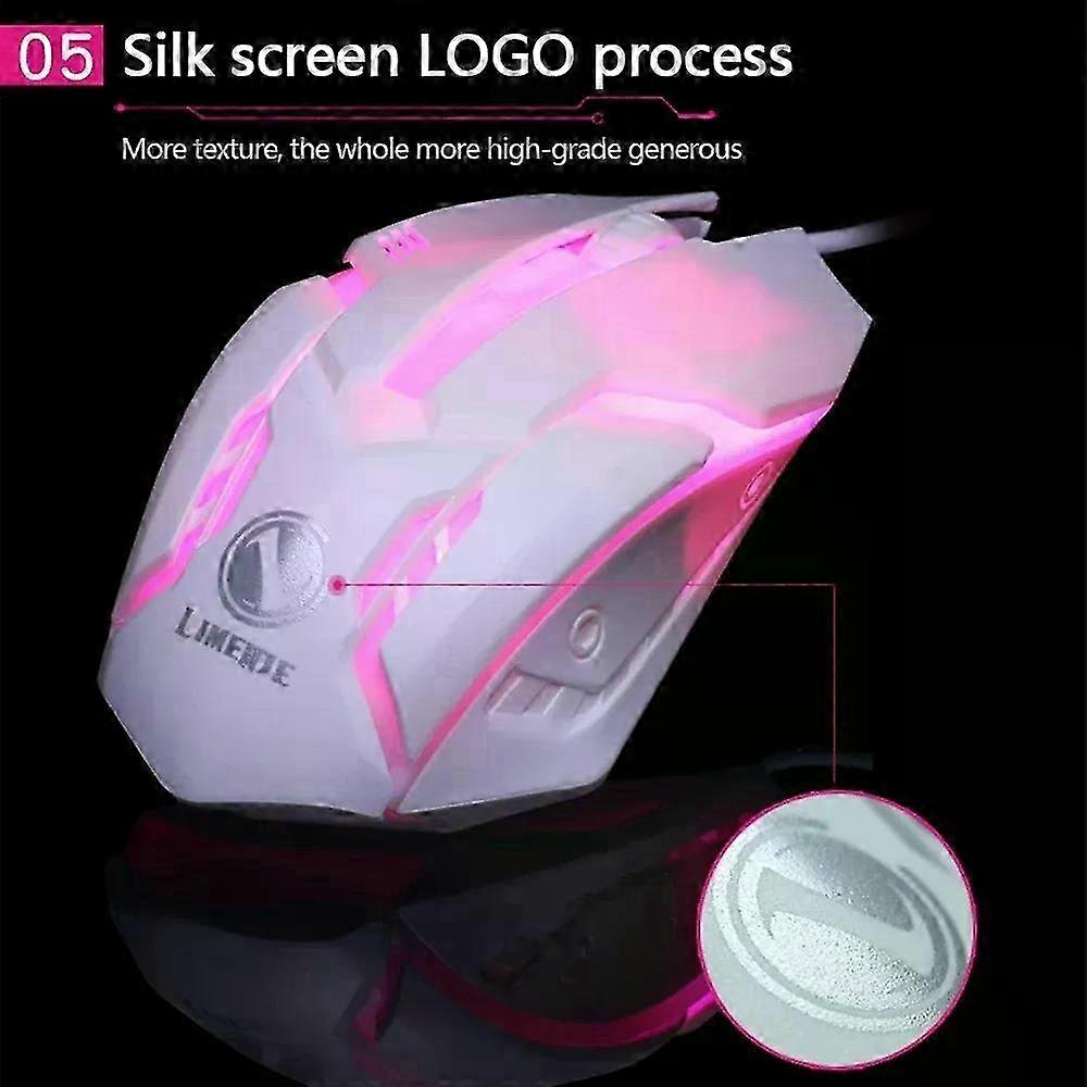 LED Backlit Wired Mouse USB for Desktop Laptop Mute Office Computer Gaming