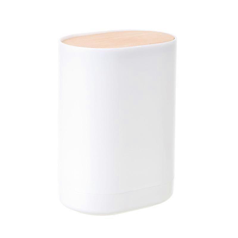 Wood/Plastic Toothpick Dispenser in White Color