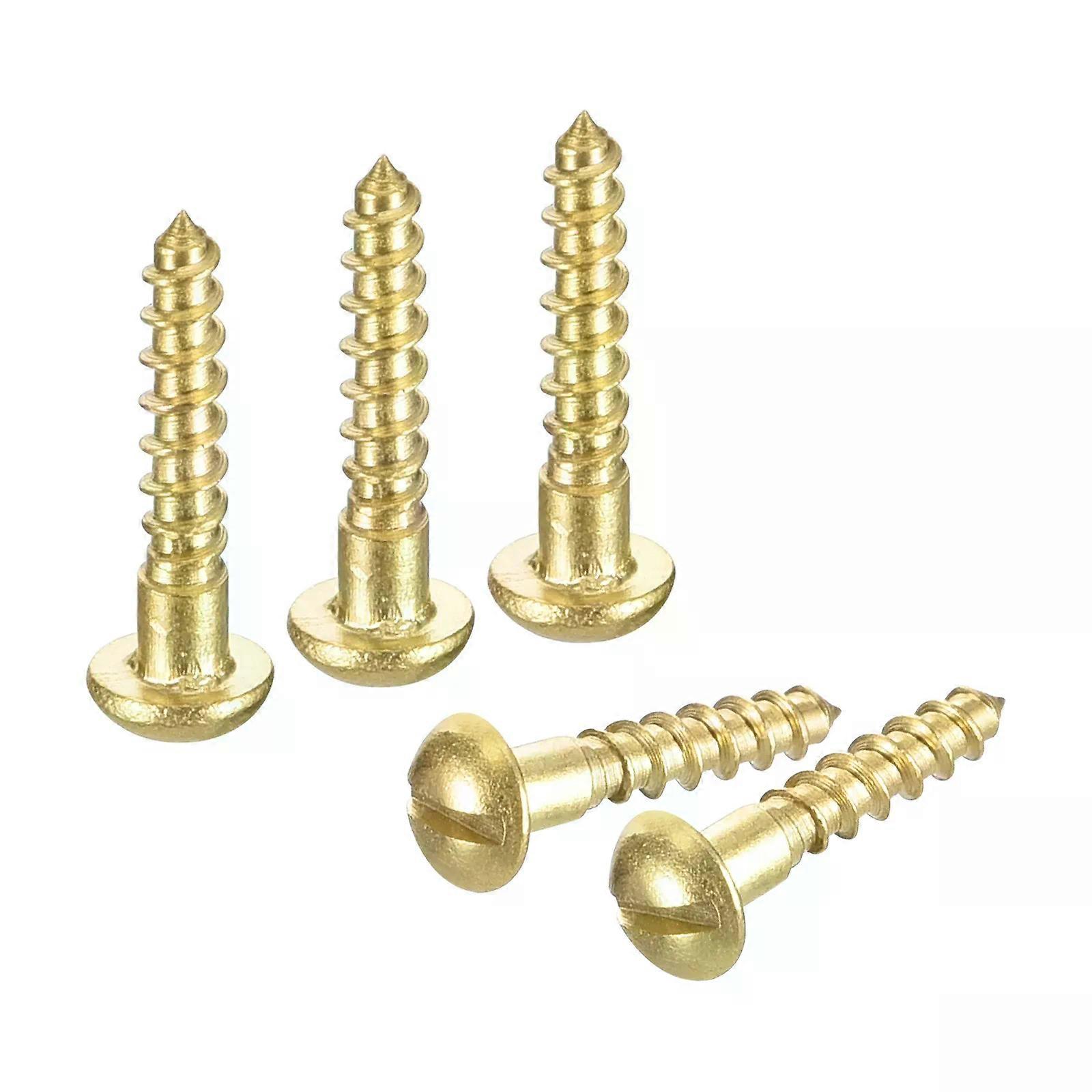 40/60pcs βίδες ξύλου M16 M2 M25 M3 M35 ορείχαλκος με σχισμές στρογγυλή κεφαλή αυτοεπιπεδούμενη βίδα για ντουλάπια ντουλάπες ντουλάπες ξυλουργικές εργασίες