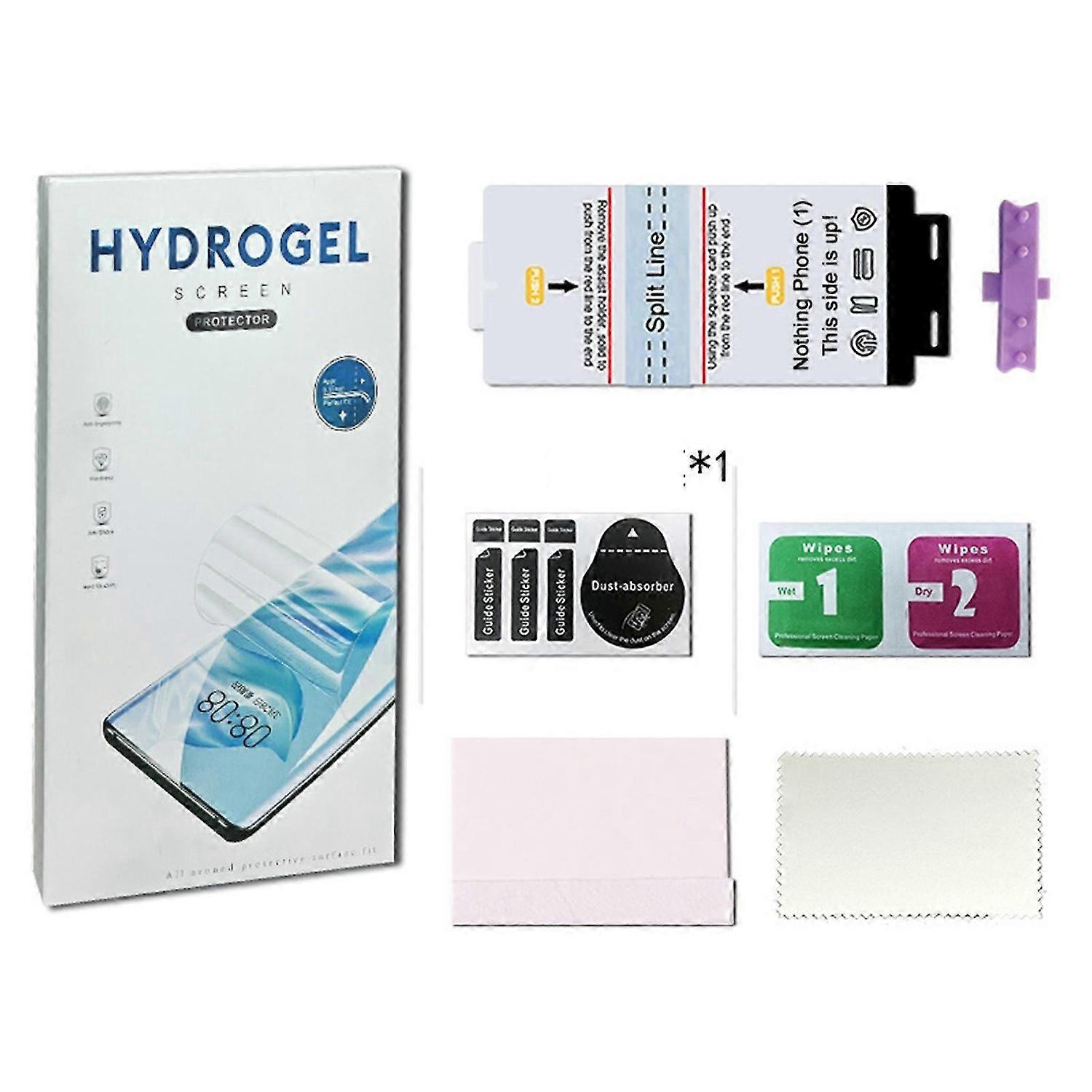 3PCS Hydrogel Film For Nothing Phone 2A, Transparent Soft TPU Screen Protector, High Sensitivity Pro