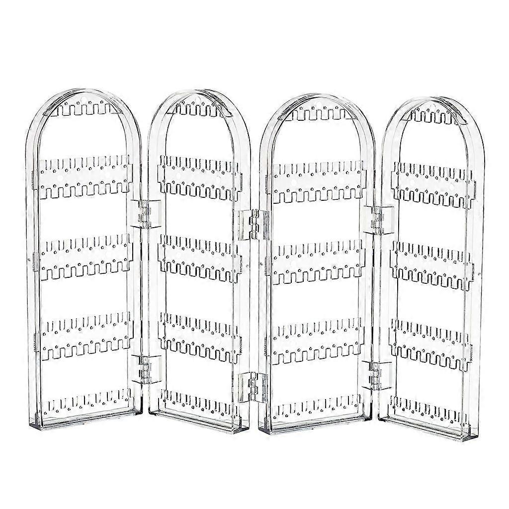 White transparent multi-layer earring display stand, large capacity, stable, space-saving plastic