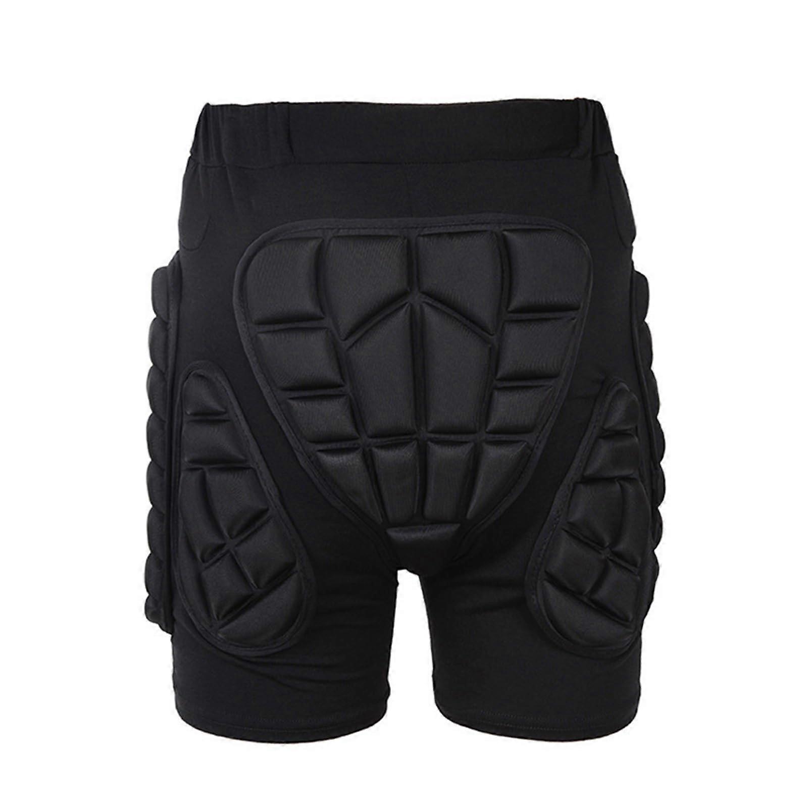 Coccyx Protection Pads Shorts for Snowboarding, Skateboarding & Skiing, 3D EVA Impact Protection Hip Pads, Size S Black