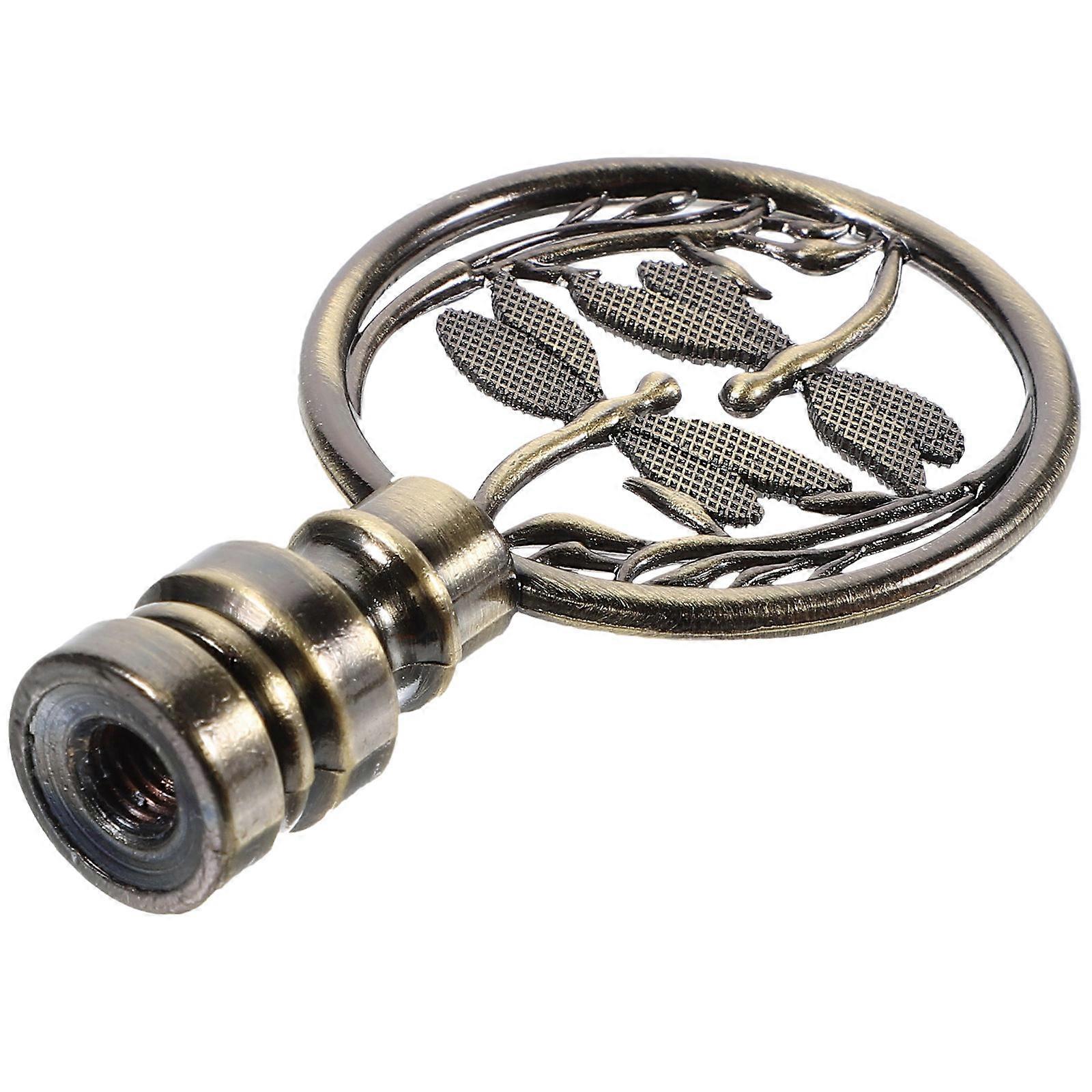 Lamp Finial Cap Knob Dark Brown Retro Style Lamp Decorations Metal Craft Dragonfly Shape 1Pcs