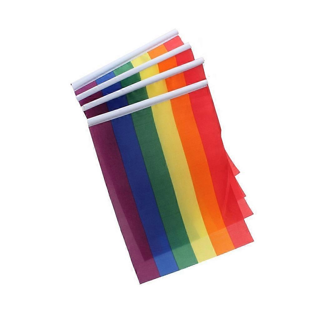 Vibrant Colors Flag Rainbow Banner Decorative Party Atmosphere Creation Square Shape 7M Size for Homosexual Parties Community