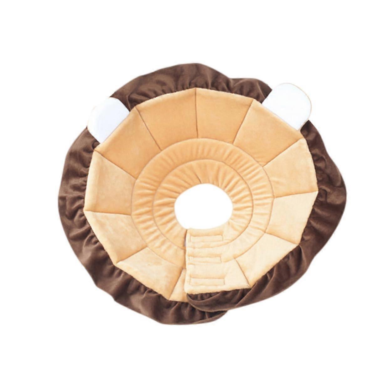 Soft Elizabethan Pet Collar For Cats, Adjustable Size, Lion Pattern, Elizabethan Style Cat Collar