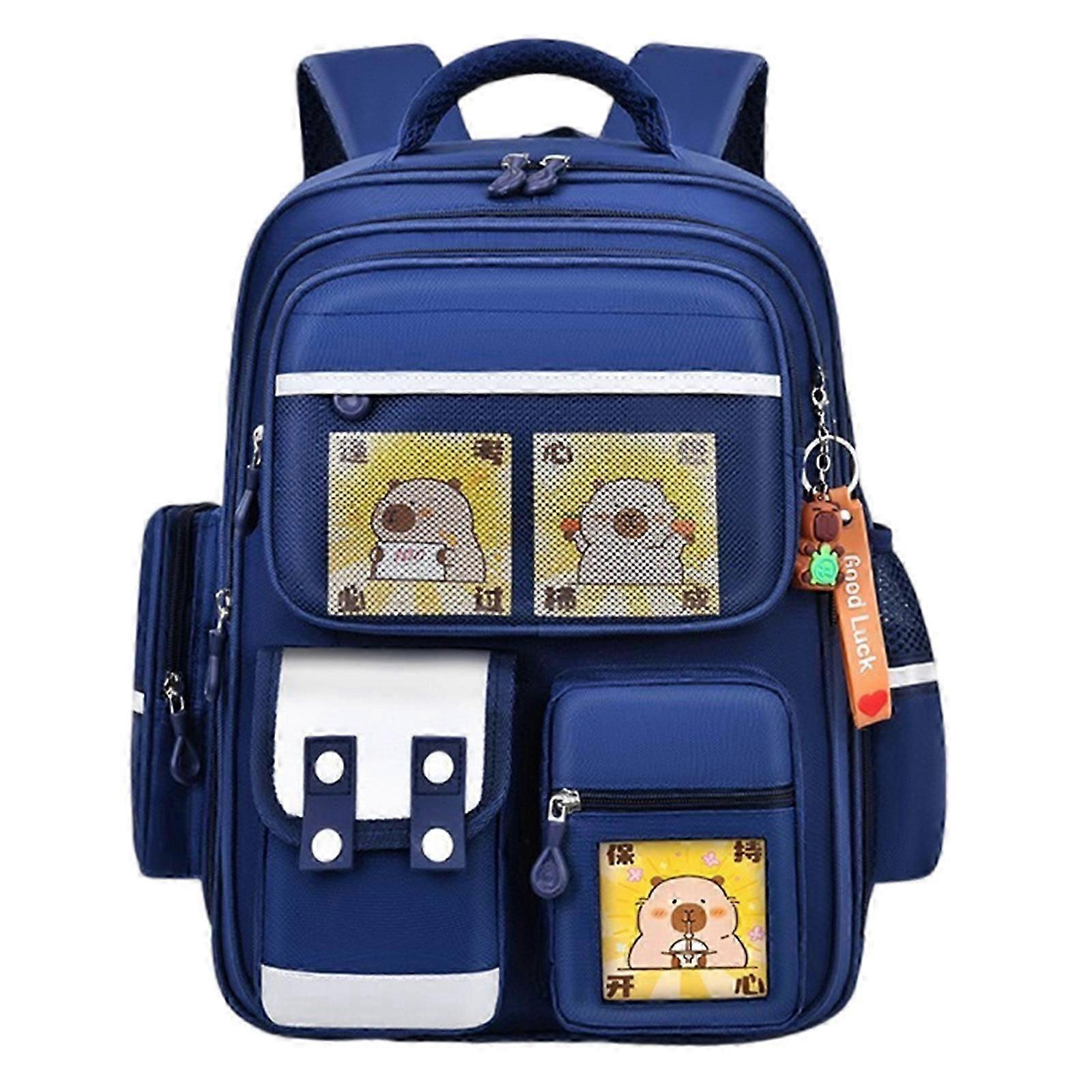 Lightweight Capybara Backpack for Kids Lovely and Breathable Cartoon Animal School Bag with Large Storage Space and Adjustable Strap