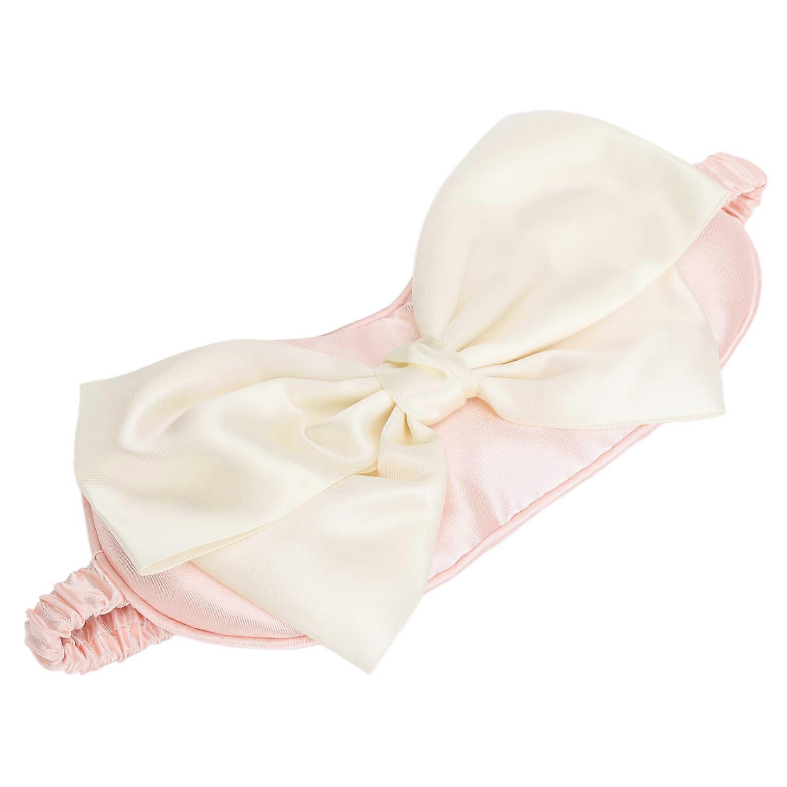 Sleep Eye Cover with Elastic Strap Bow Shape Headband Light Blocking Soft Eyeshade for Night Sleeping Travel