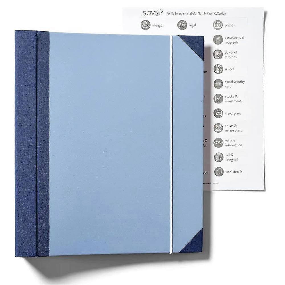 Accordion File Organizer Expandable File Folder With Notebook And Storage Bag Blue For Office And School
