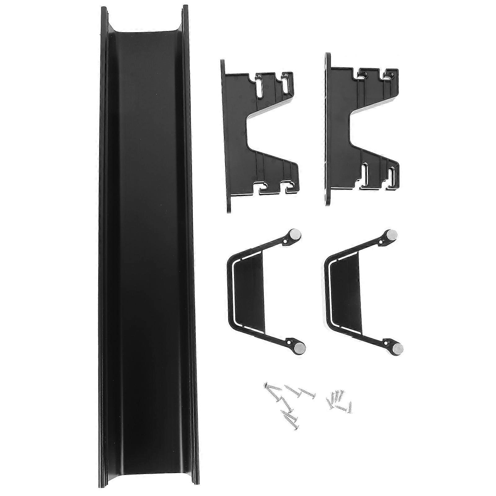 Wire Storage Under Desk Tray Black 50.00X9.80X7.00CM Rectangular Home Entertainment Center 1Pack