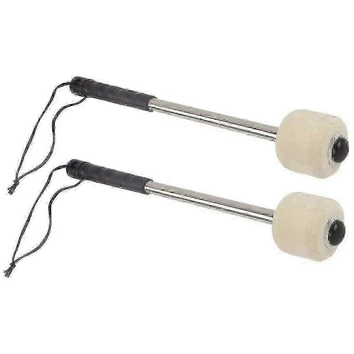 WXH2pcs Bass Drum Mallet Drum Stick With Wool Felt Head Percussion Accessory,Snare Drum Drum Hammer