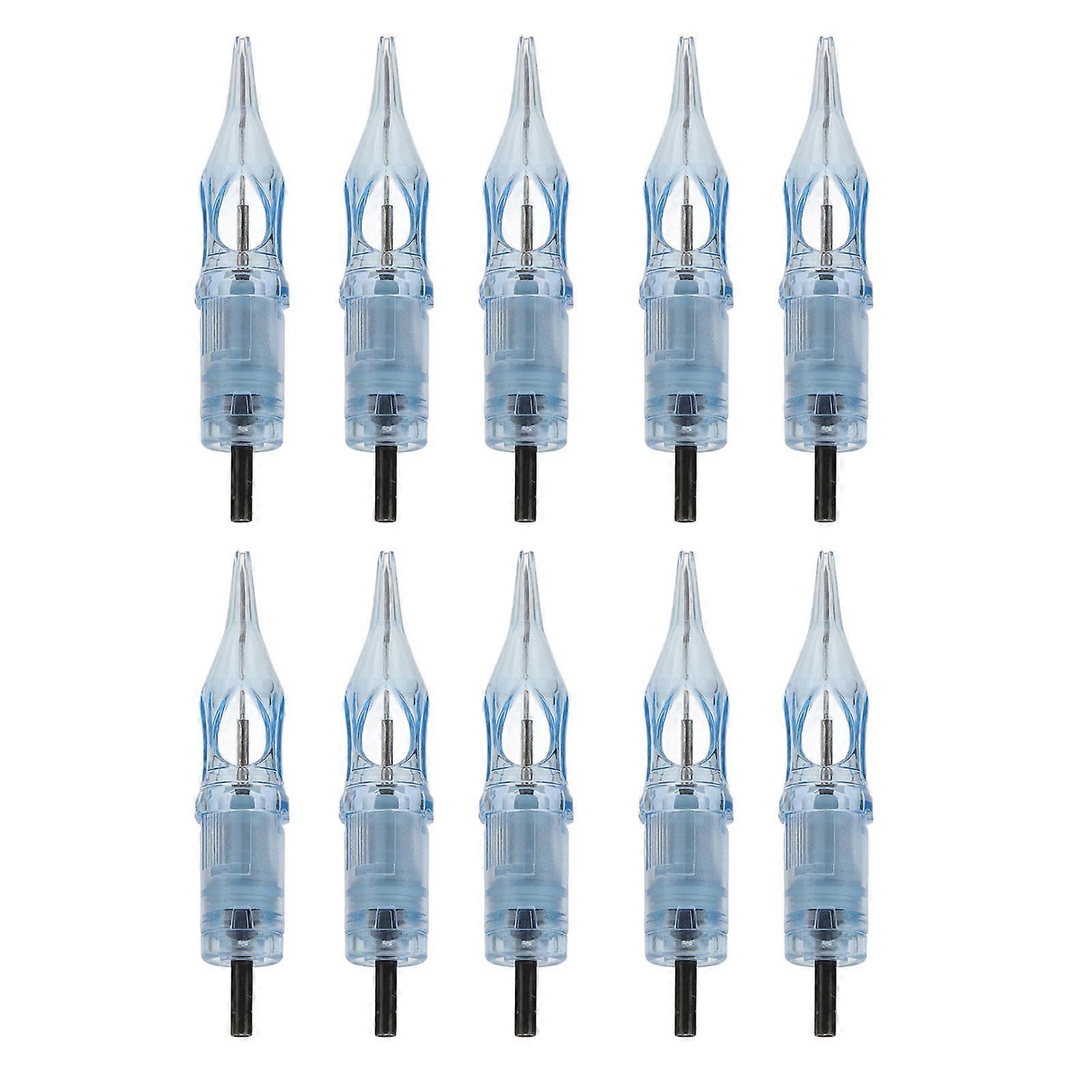 10pcs Cartridge Needle Disposable Liner Shader Individual Package Replacement Cartridge Needle for Salon Royal Blue 1203RS