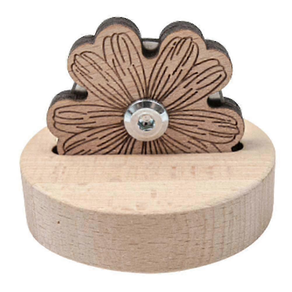 Bærbar blomstertrådkutter i tre med sklisikker base - ulllinjekutter for quilting og håndverksprosjekter