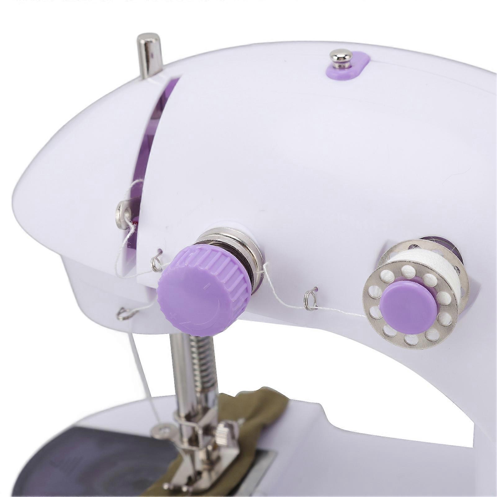 Handheld Sewing Machine Low Noise Mini Portable Electric Sewing Machine with LED Light for DIY Handbags Curtains 100‑240V UK Plug