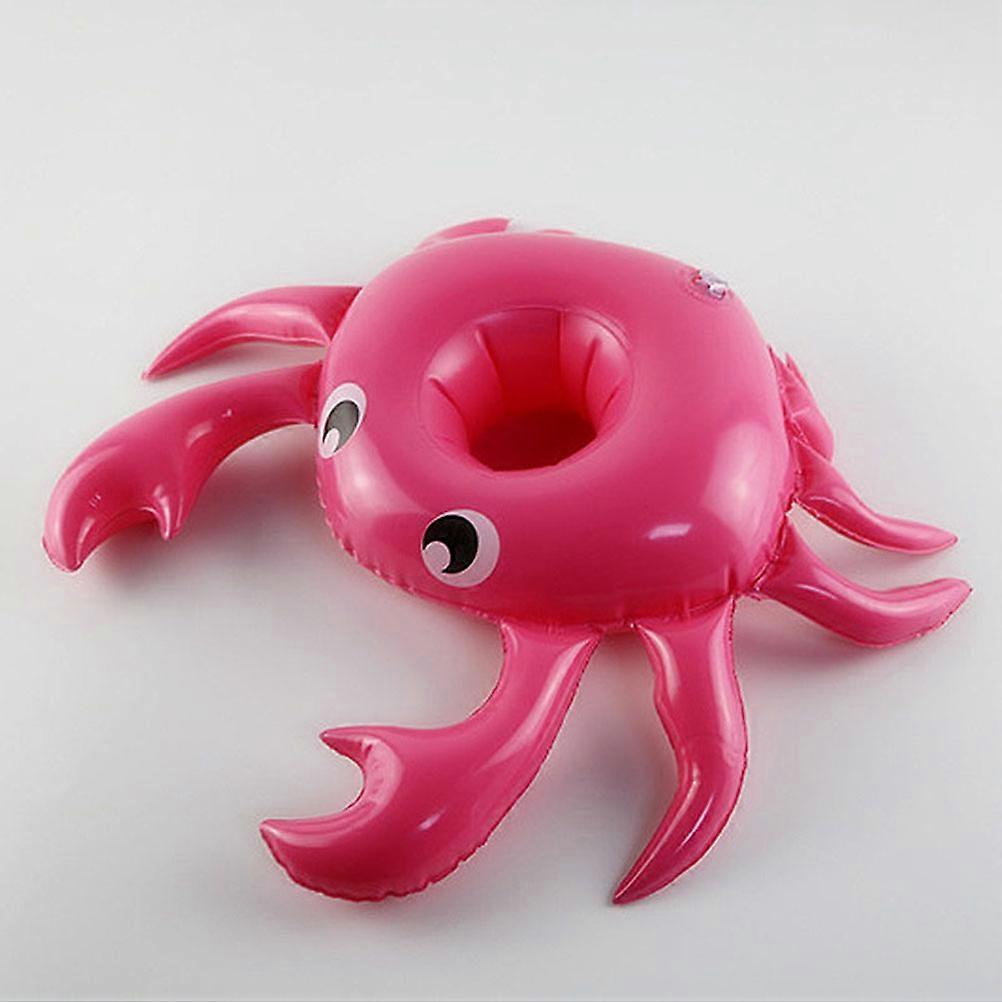 Inflatable Drink Holder Floating Crab Cup Holders for Pool Parties Made of Durable PVC Rosy 3PCS