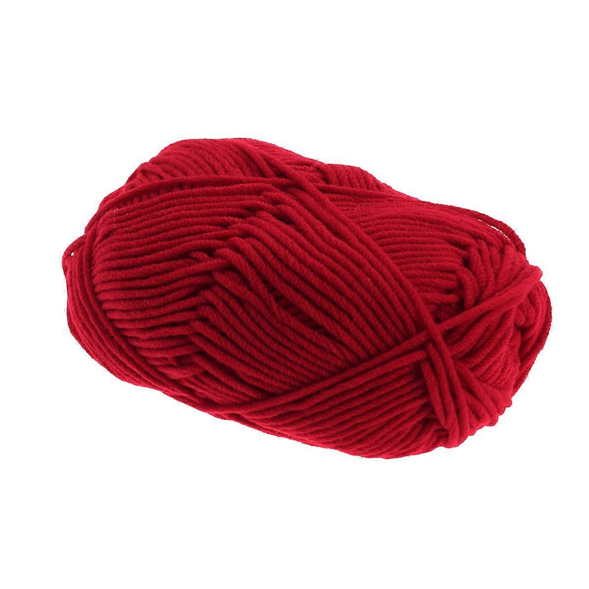 Hand Knitting Wools Milk Cotton Yarn for Crocheting and Weaving Soft and Warm Yarn for DIY Projects Rust Red 1Set