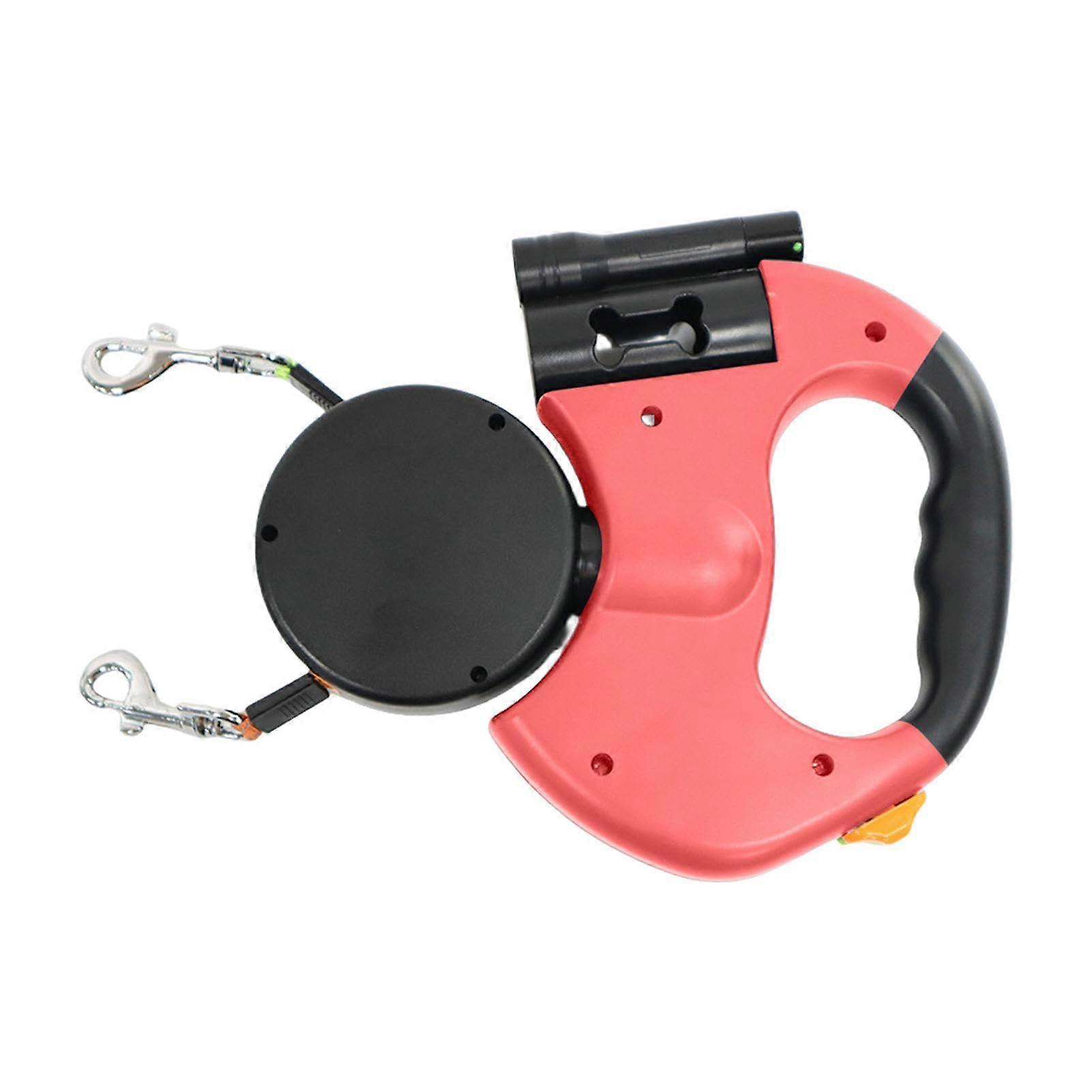 Retractable Dog Lead Extendable Nylon Tape 360 Rotating, Adjustable Length, Comfortable Grip, Red, Small/Medium Dogs