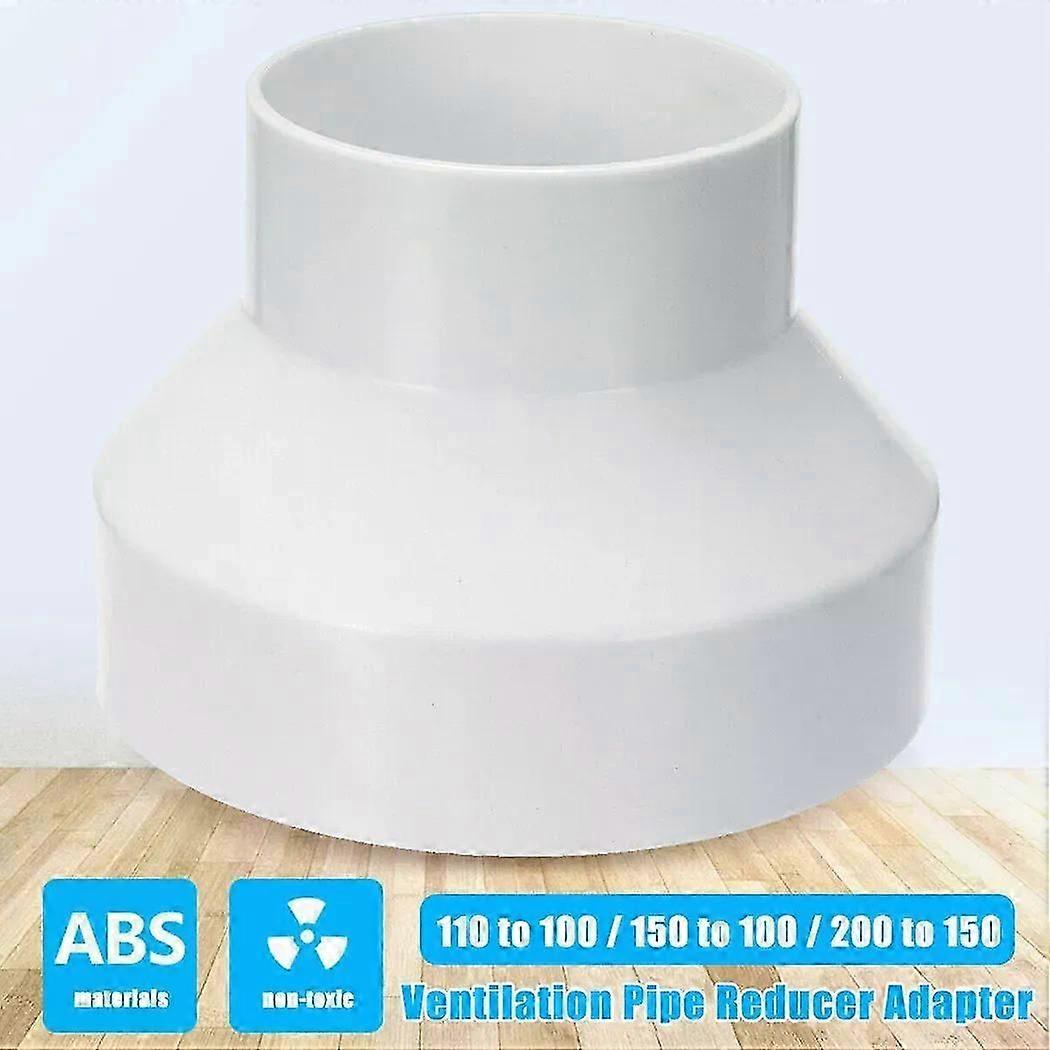 110/150/200mm Ventilation Pipe Reducer Adapter ABS Plastic Pipe Fittings 1PC Fit For Air Ventilation Systems Pipe Connections
