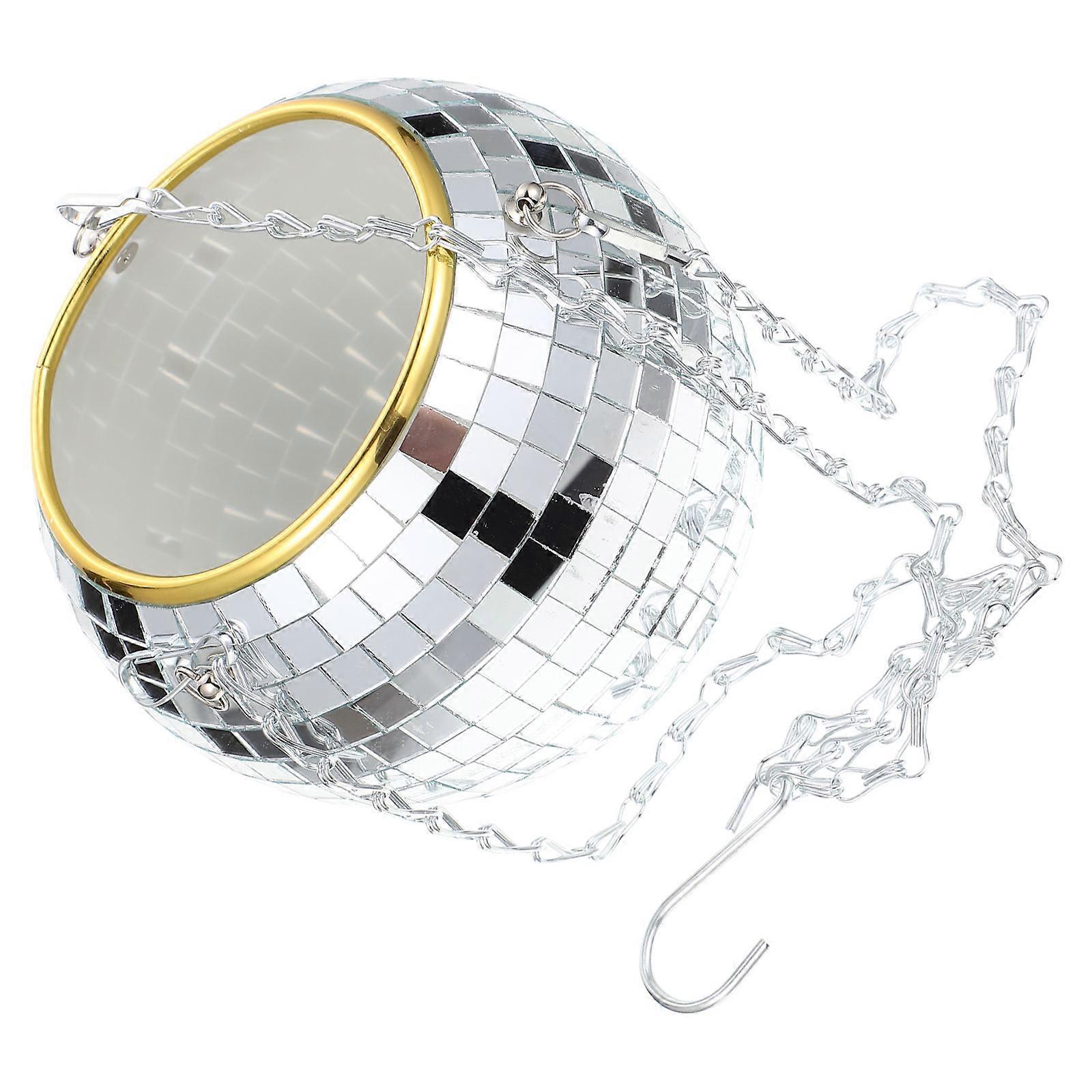 Disco Ball Plant Hanger Silver 15X15CM Hanging Flowerpot For Home Restaurant 1Set