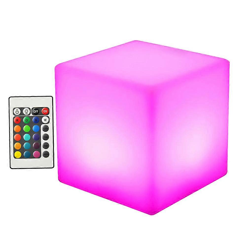Durable PE LED Cube Light For Home Users Outdoor Enthusiasts Color Changing Remote Control 15cm 1Set