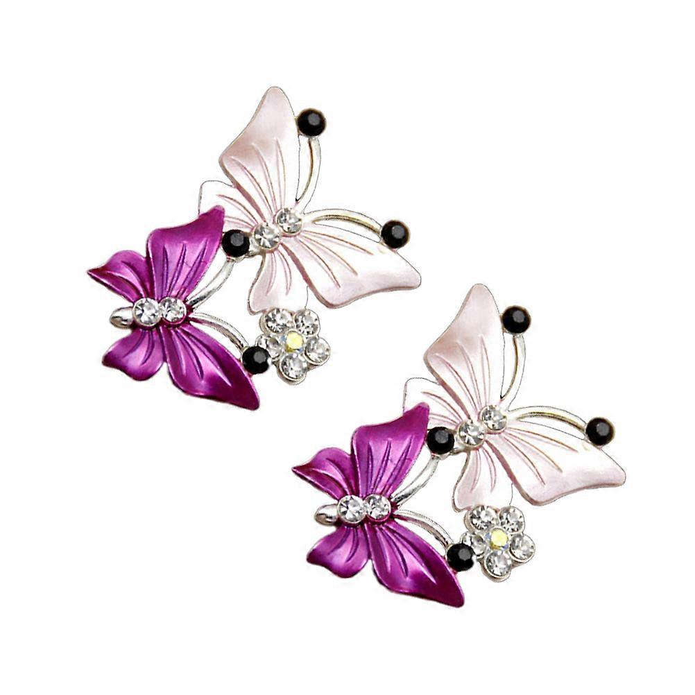 Automotive Accessories Car Air Freshener Perfume Clip Stress Relief Function Butterfly Shape 5*3.6*1cm 2Set