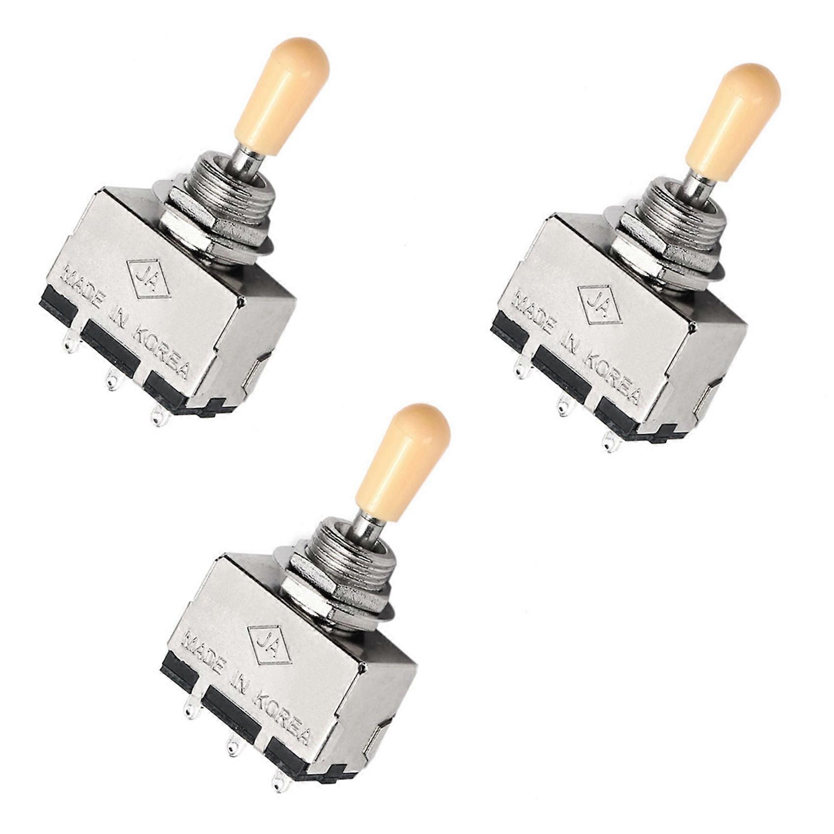 Solid Knob Shaft Box Style 3 Way Pickup Selector Toggle Switch