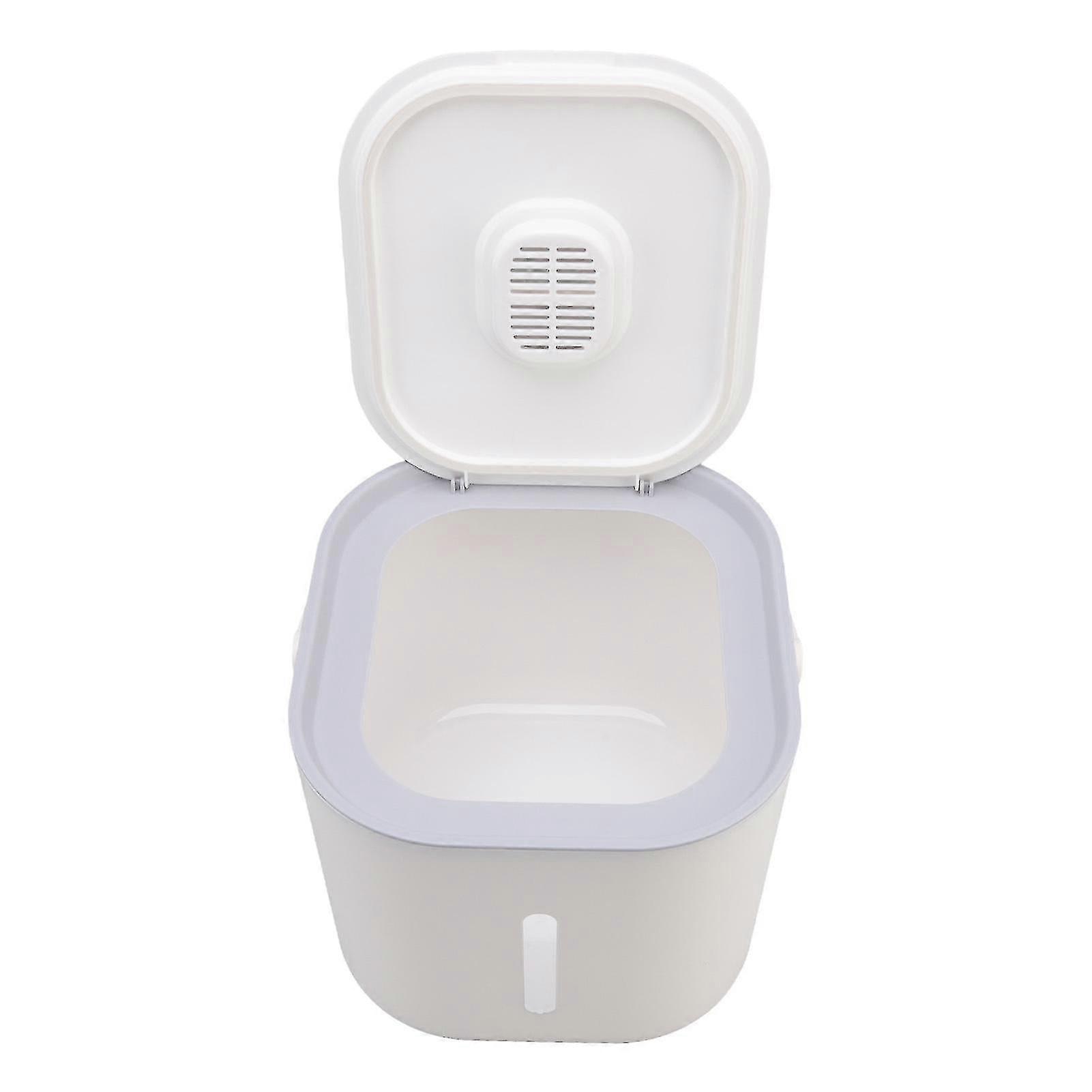 Rice Dispenser Sealing Rice Storage Container Insect Proof Non Slip Grain Barrel Grey White