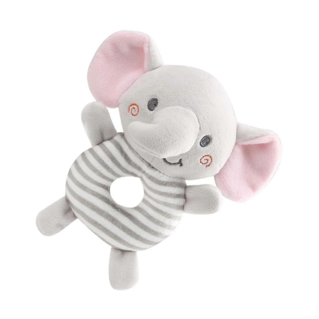 Rattle Elephant Plush Hand Rattle for Infants and Toddlers Cuddly Stuffed Toy as a Soothing Toy for 03 Years Old