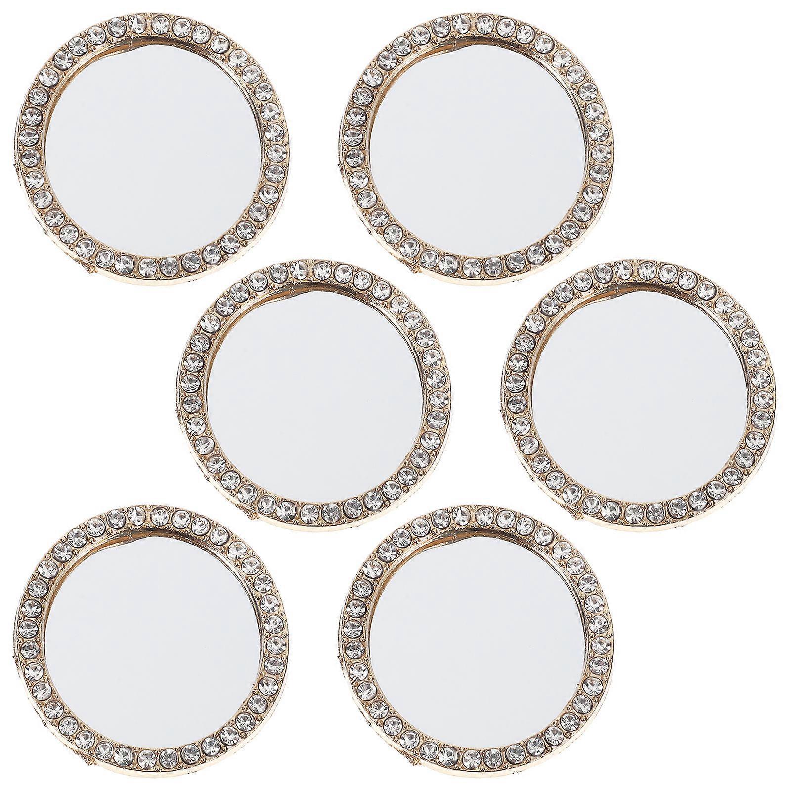 Camera Mirror Portable Makeup Tool Elegant Design Any Occasion or Setting Alloy Material Facial Reflection 6Pcs