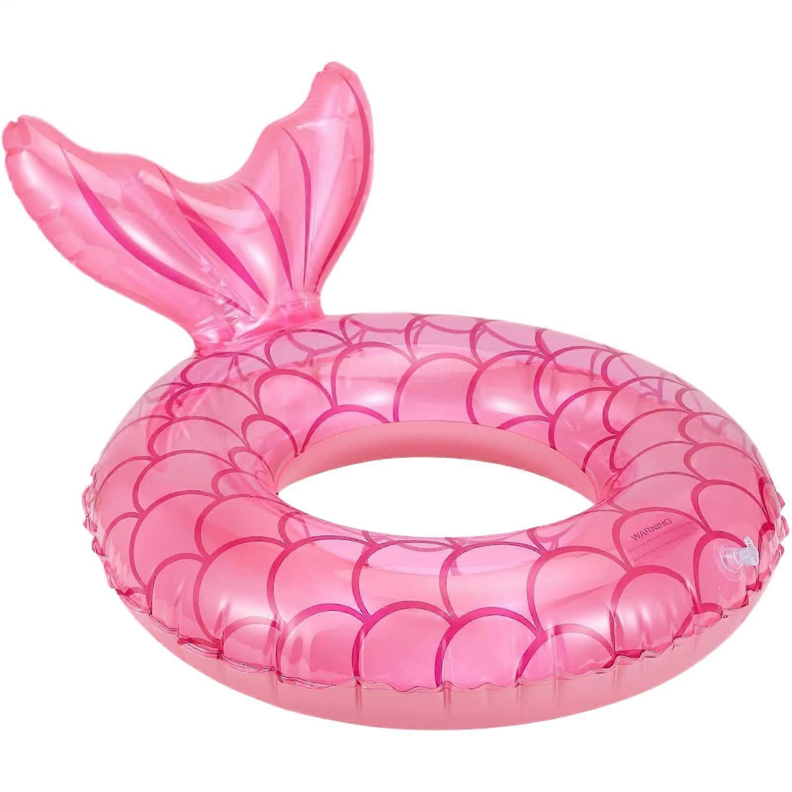 Baby Swimming Aid, Toddler Swimming Aid, Inflatable Bath Accessories for Babies and Toddlers with Mermaid Design for Paddling Pool, Pink