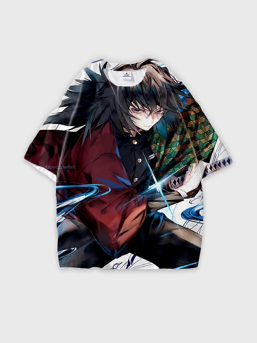 T-shirt round neck Character Pattern loose short sleeve P308