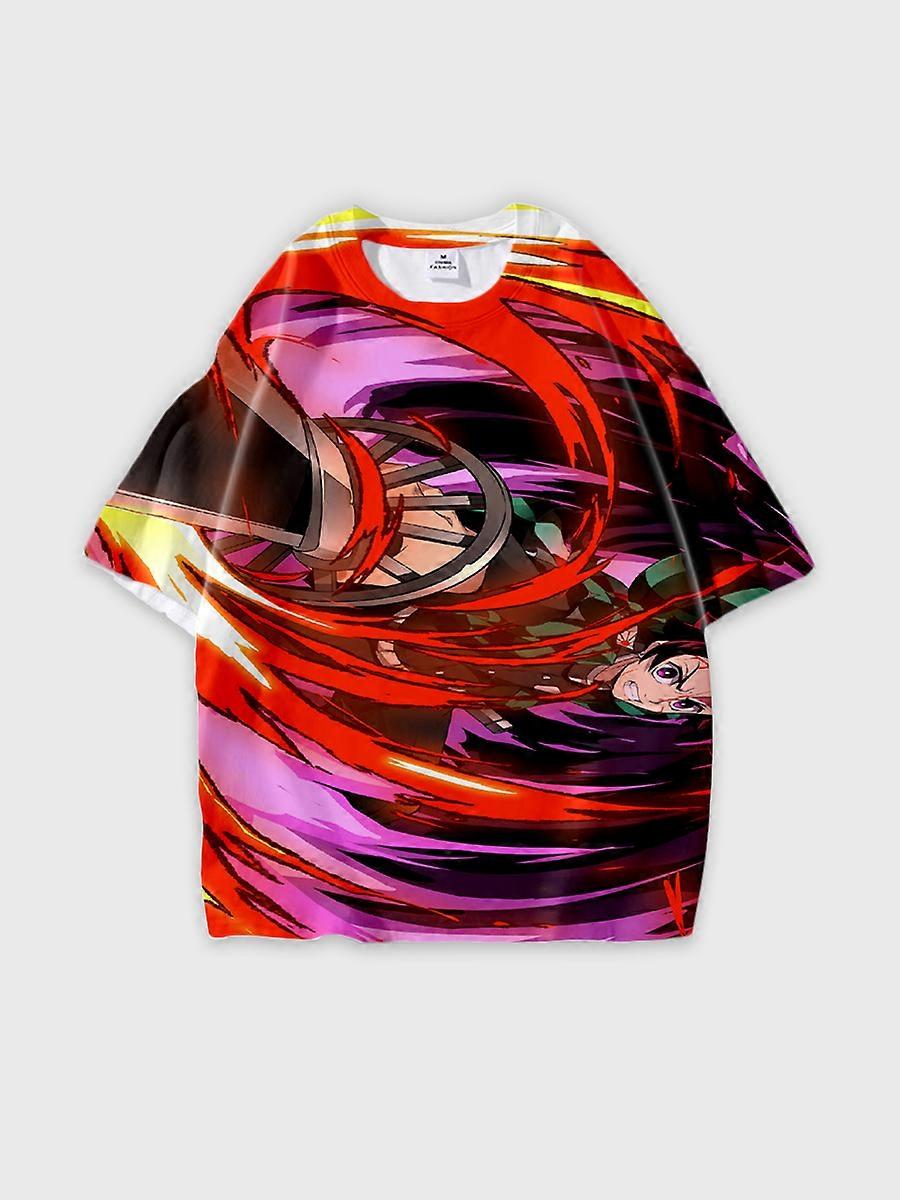 T-shirt round neck Character Pattern loose short sleeve P264