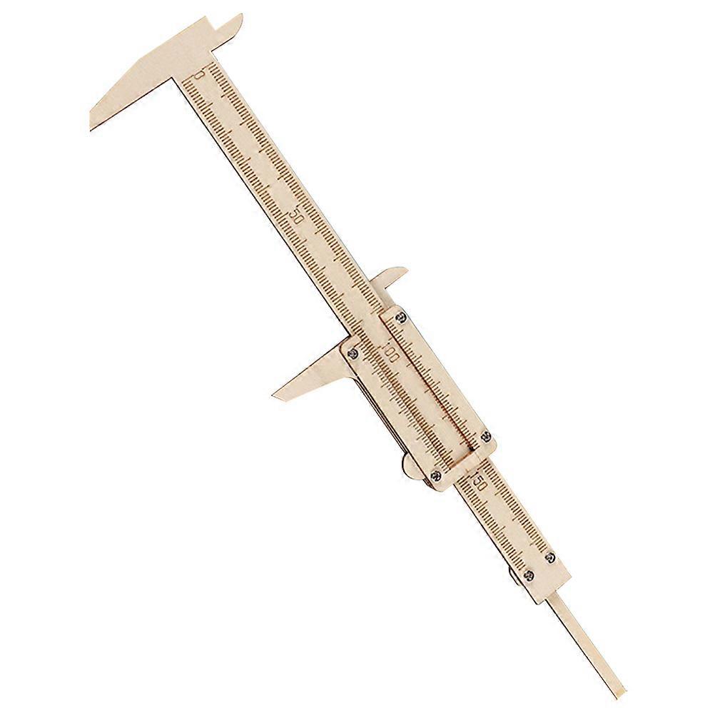 Beige Wood Ruler for Math with Clear Printing Durable and Wear Resistant Lightweight Portable 12 inches