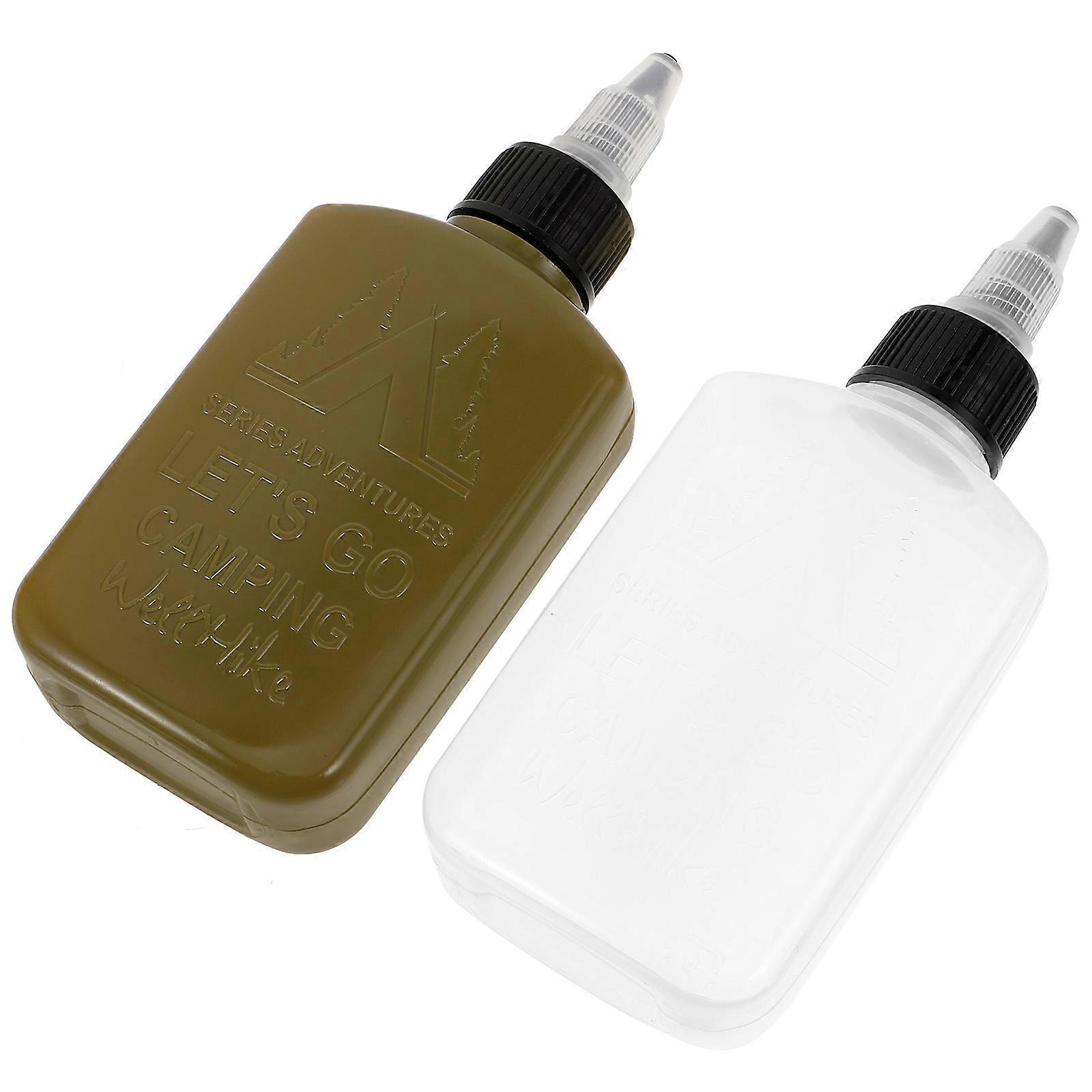 Camping Spice Jar 2Pcs Small Oil Container For Picnics 12.80X5.20X3.00CM Compact Portable Dispensing