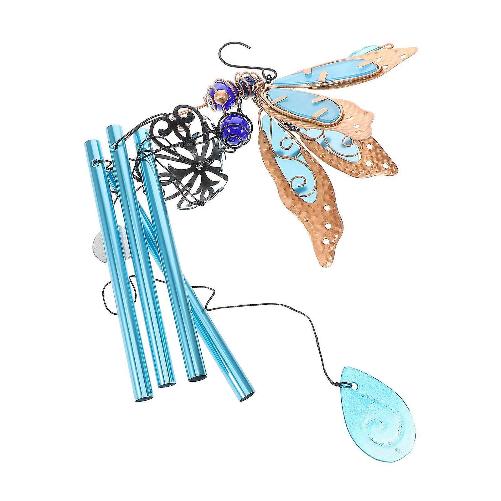 Glowing Dragonfly Wind Chime Pendant Radiant Acrylic Hanging Decoration for Garden Patio Backyard Easy to Hang Eye Catching Design