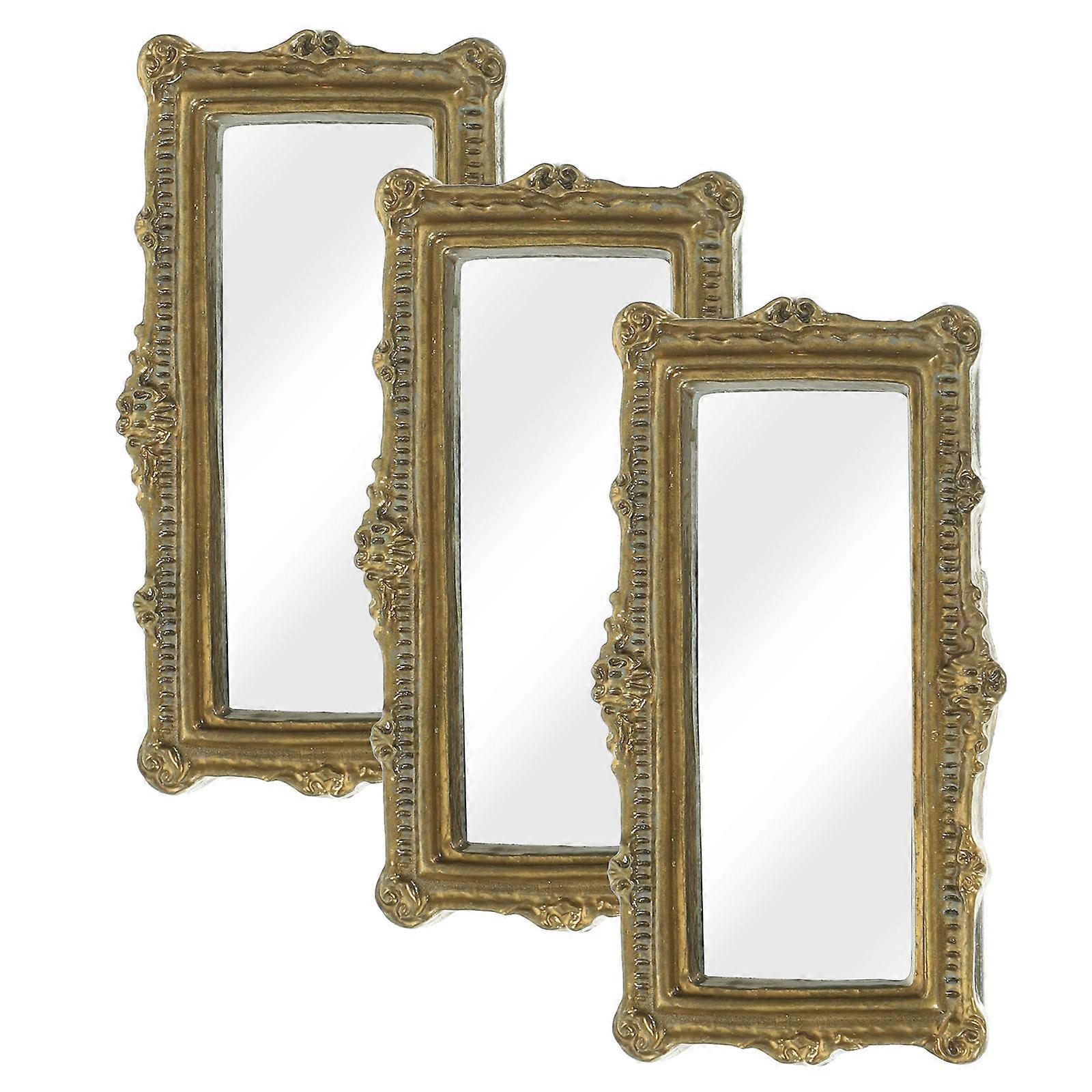 Tiny Square Mirror Decor For Collectors In Bright Color Suitable For Festive Occasions 3Pcs