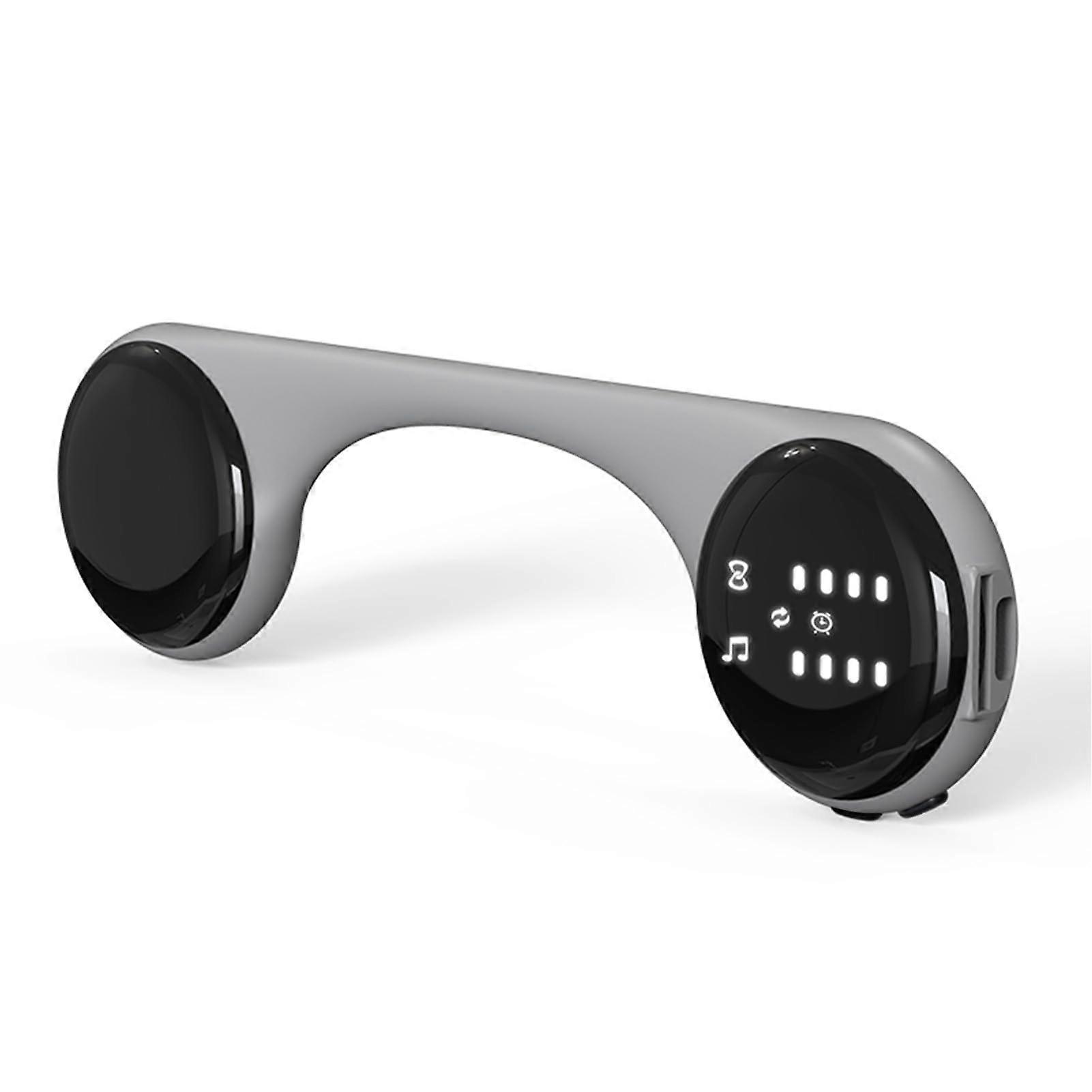 Bone conduction speaker under pillow, mini portable white noise machine for sleep improvement, music box for side sleepers (Gray).