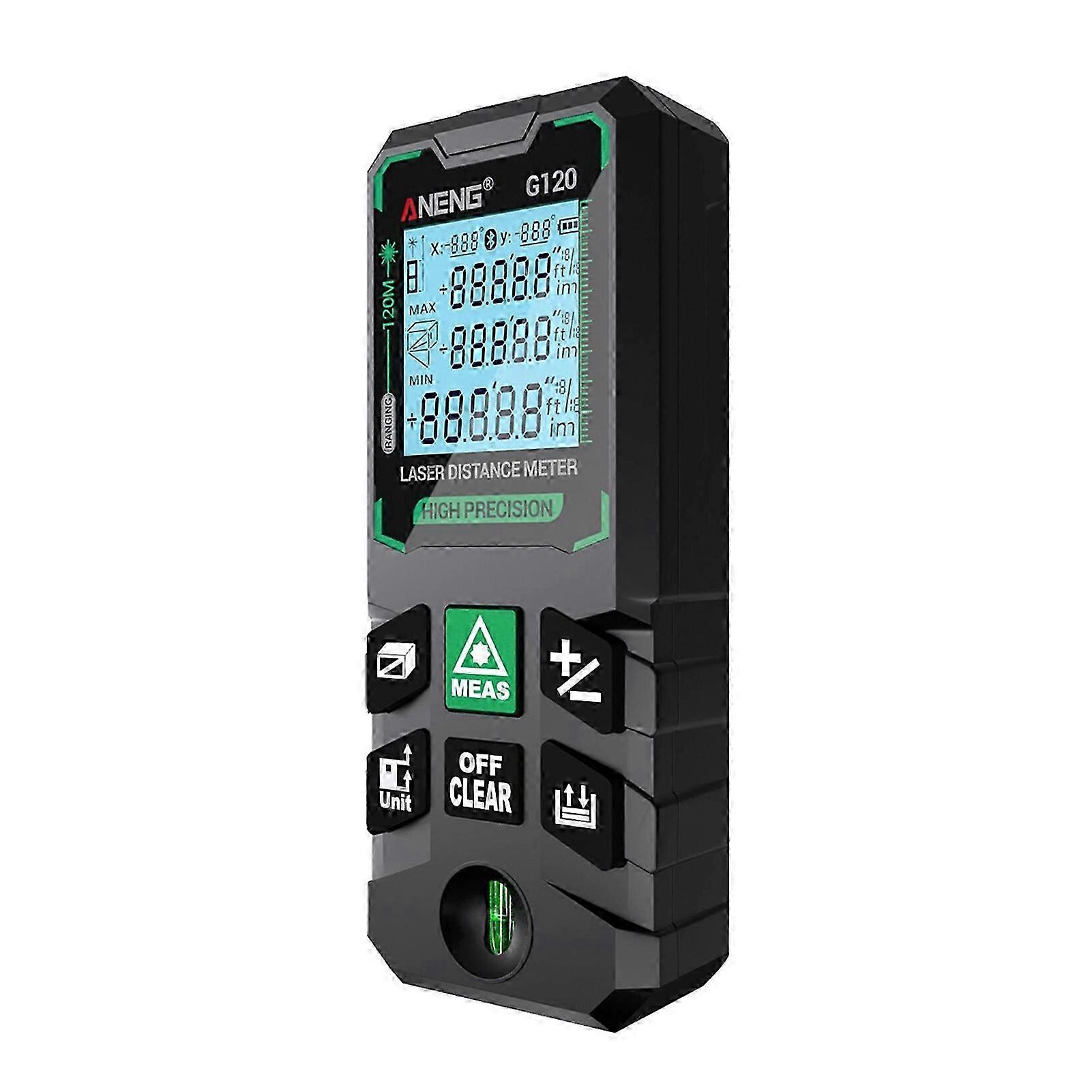 2025 ANENG G120 Smart High-Precision Laser Rangefinder Green Laser Distance Meter 30 Set of Data Storage Autonomous Calibration Multi-function Tool