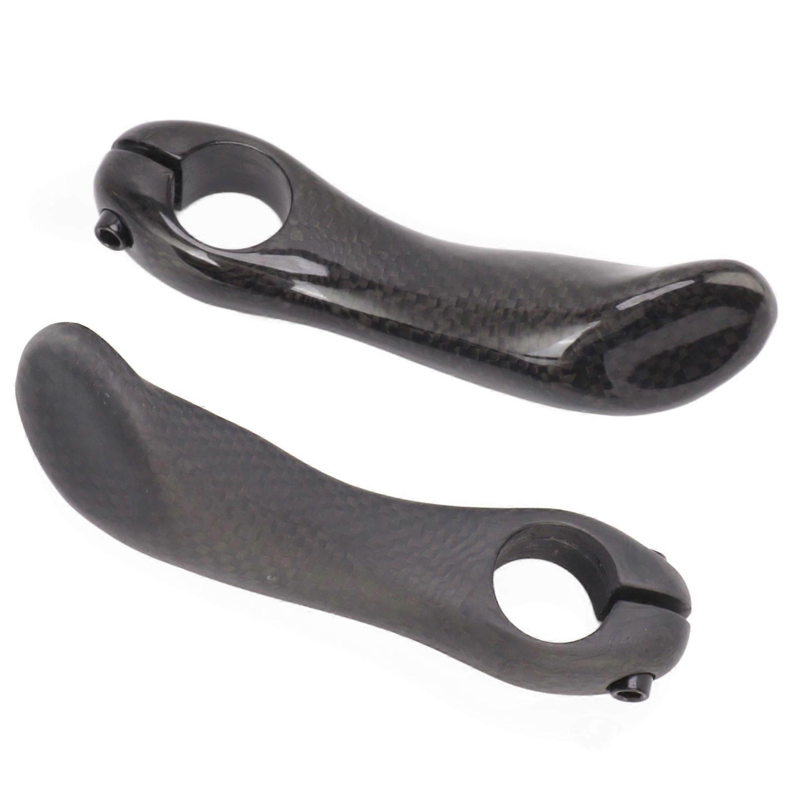 1 Pair Bike Auxiliary Handlebar Reduce Tired Comfortable Hold Carbon Fiber Bike Bar End Handlebar Matte 