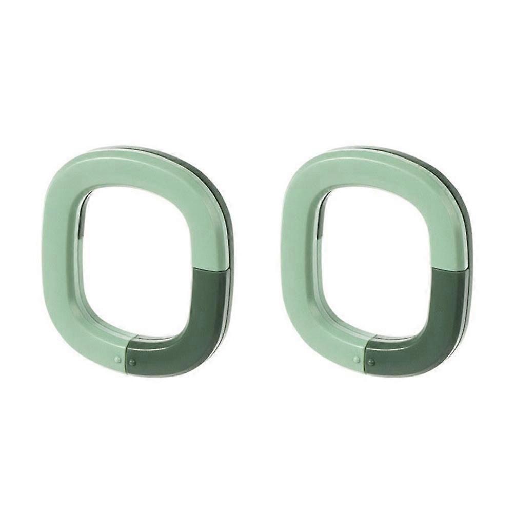 Green Multi-Functional ABS Kitchen Hooks for Home Use Foldable and 2 Pcs