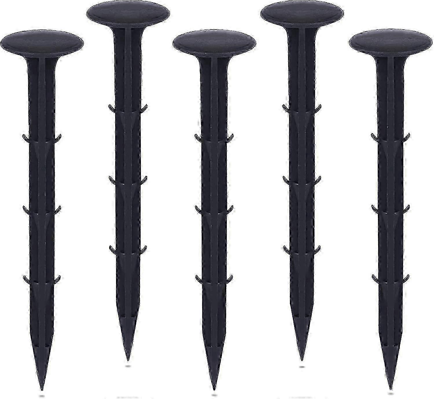 UV Protected Plastic Garden Stakes for Fabric Fixation and Weed Control Set of 50 Black Edition 0801