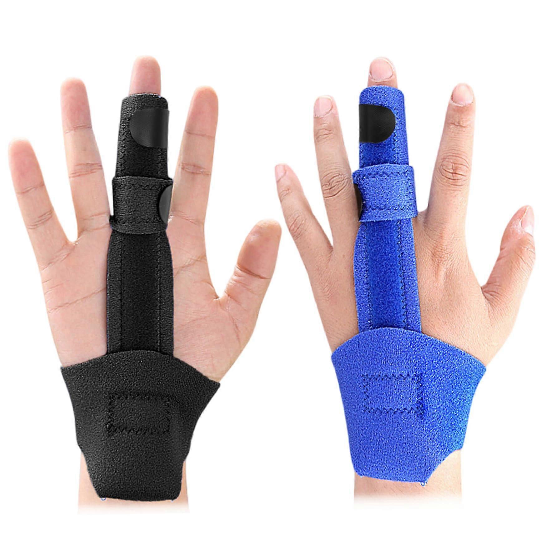 2pcs Trigger Finger Splints Adjustable Locking Smooth Wrist and Hand Support for Sprains, Pain Relief, Arthritis Finger Brace