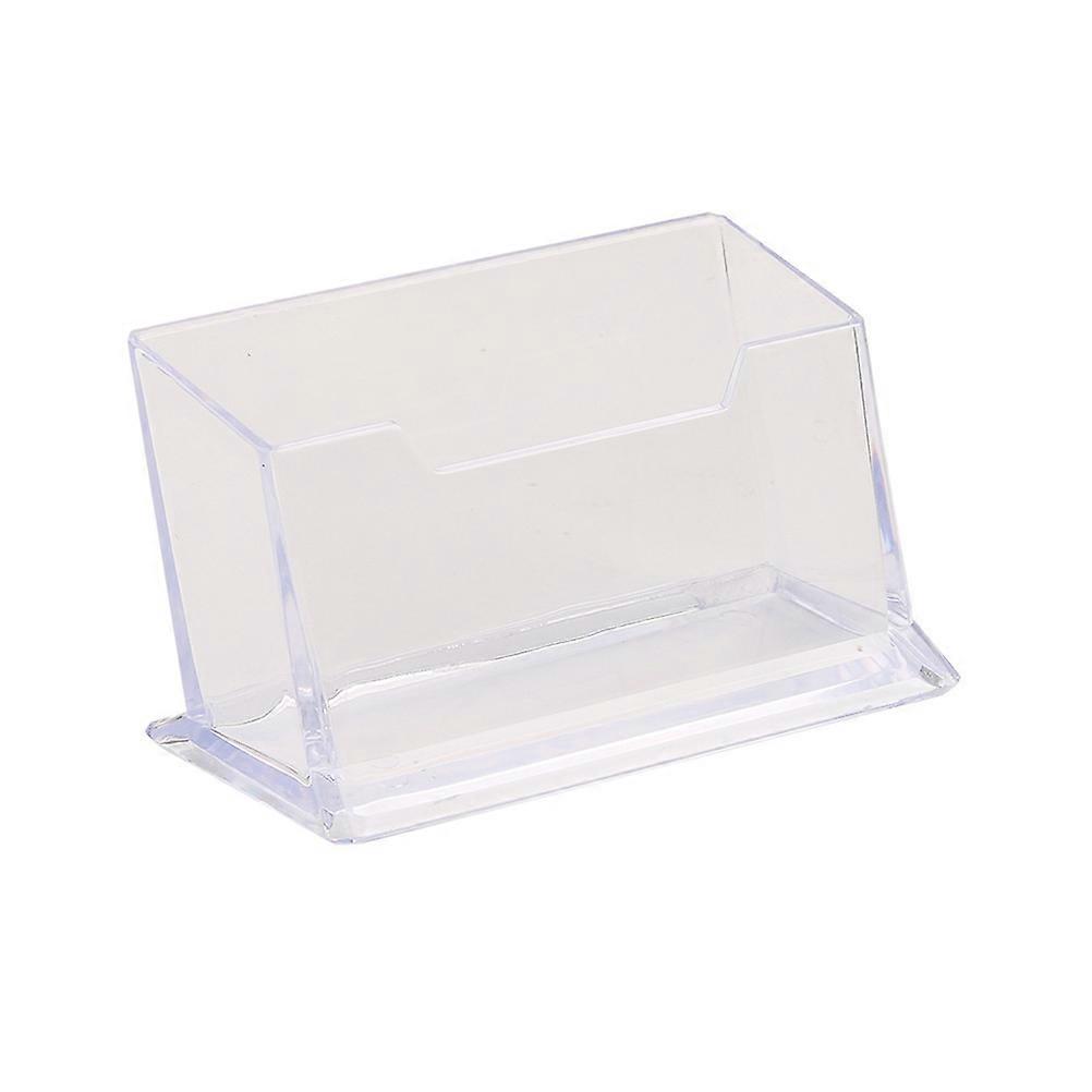 Transparent ABS Business Card Holder with Vertical Design for Desktop Display 8pcs