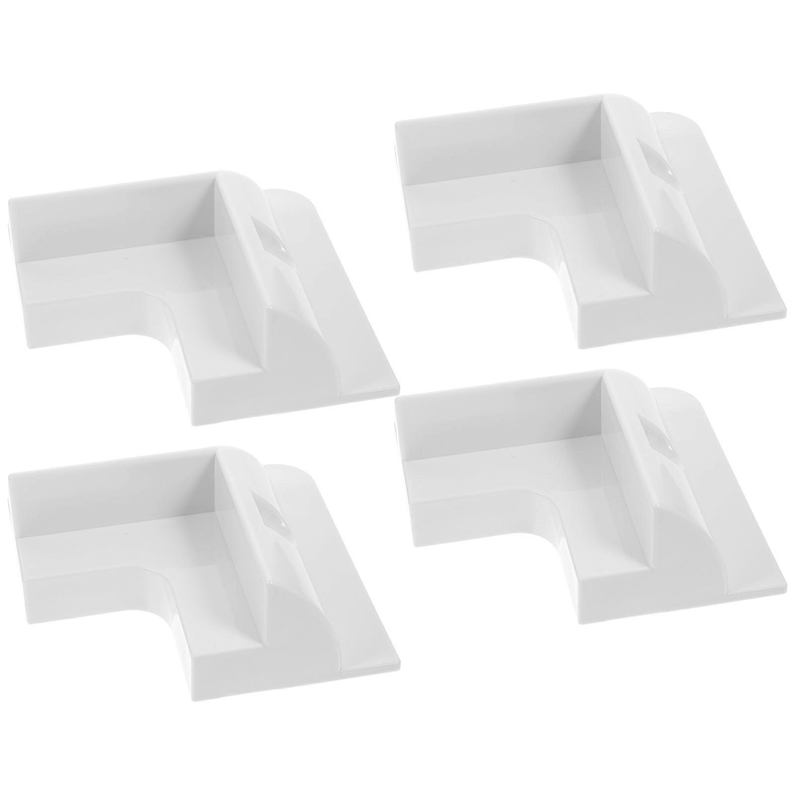 Solar Panel Mounting Bracket for RV Caravan Flat Roofs White No Drill Support with Airflow Design and Protective Edges