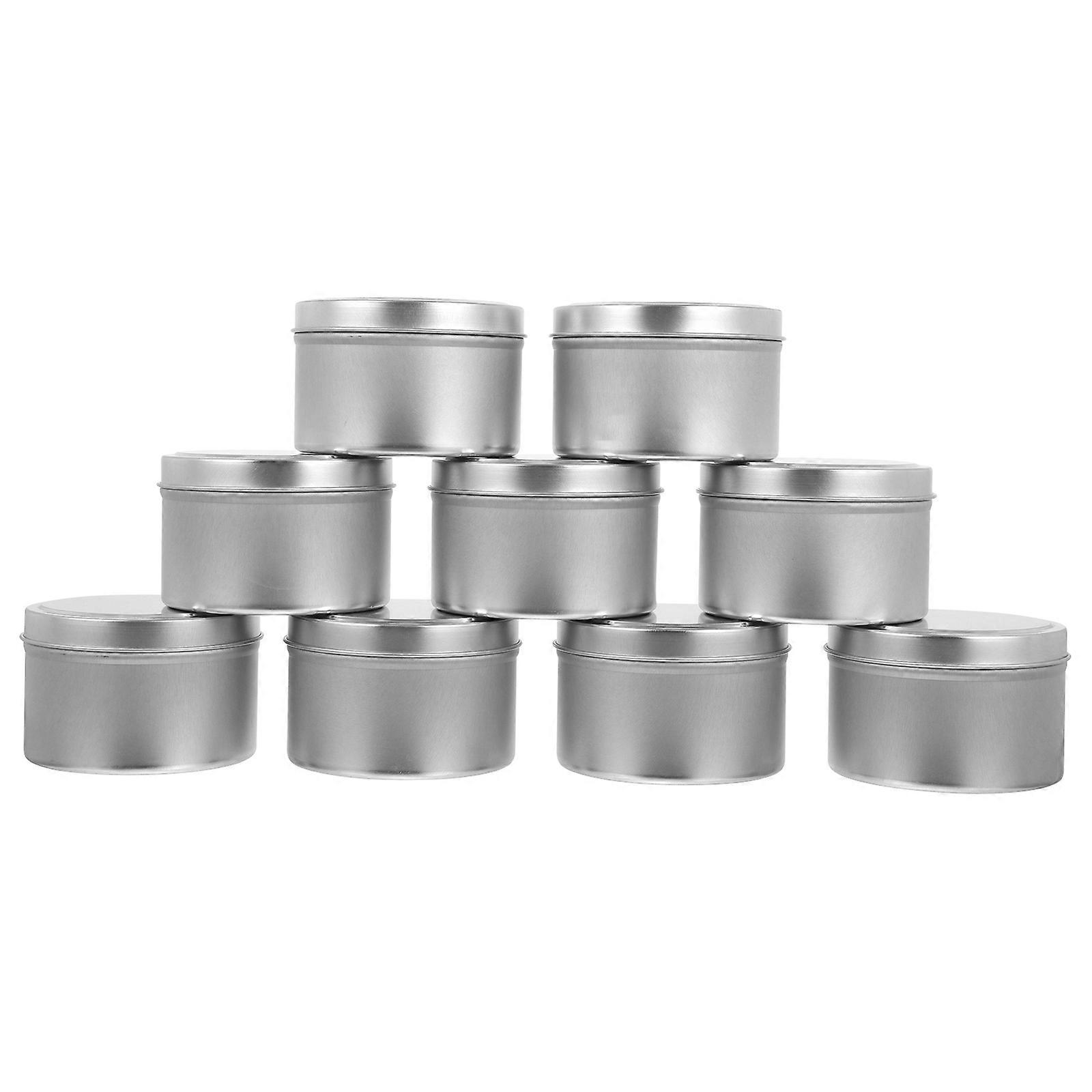 9Pcs Portable Round Storage Tins For Users In Storage And Crafts Suitable For Jewelry Boxes And Candy Packaging