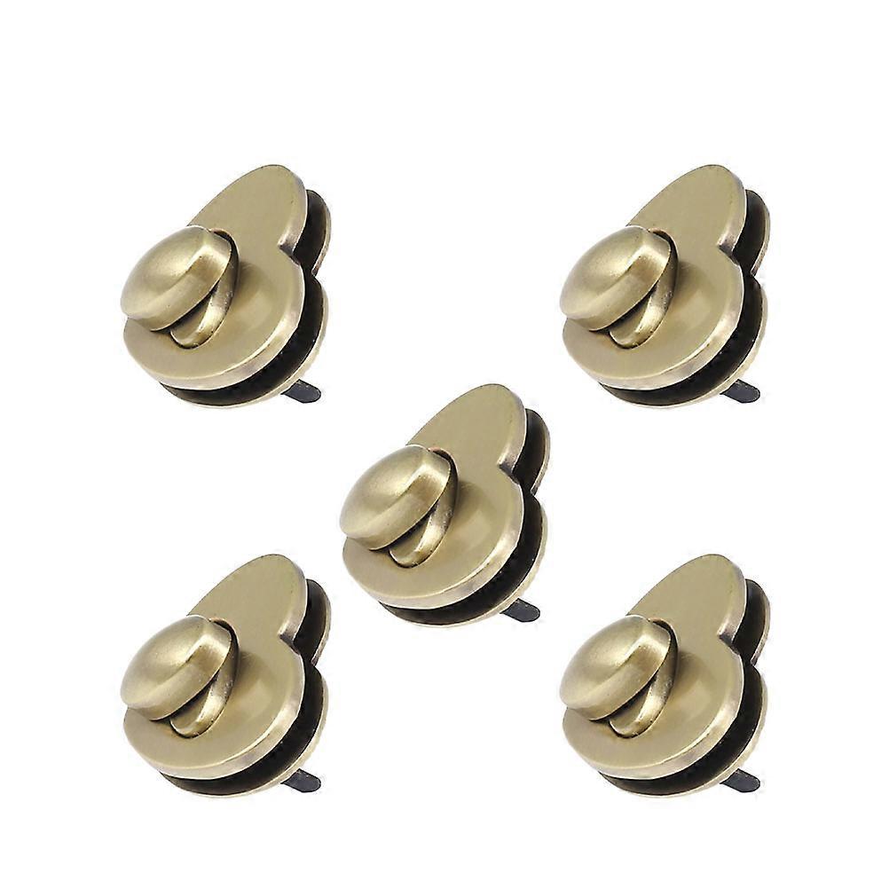 Locking Heart Shape 5 Pcs Vintage Turn Lock Designed For Handbags Small Size Ideal For DIY Crafts